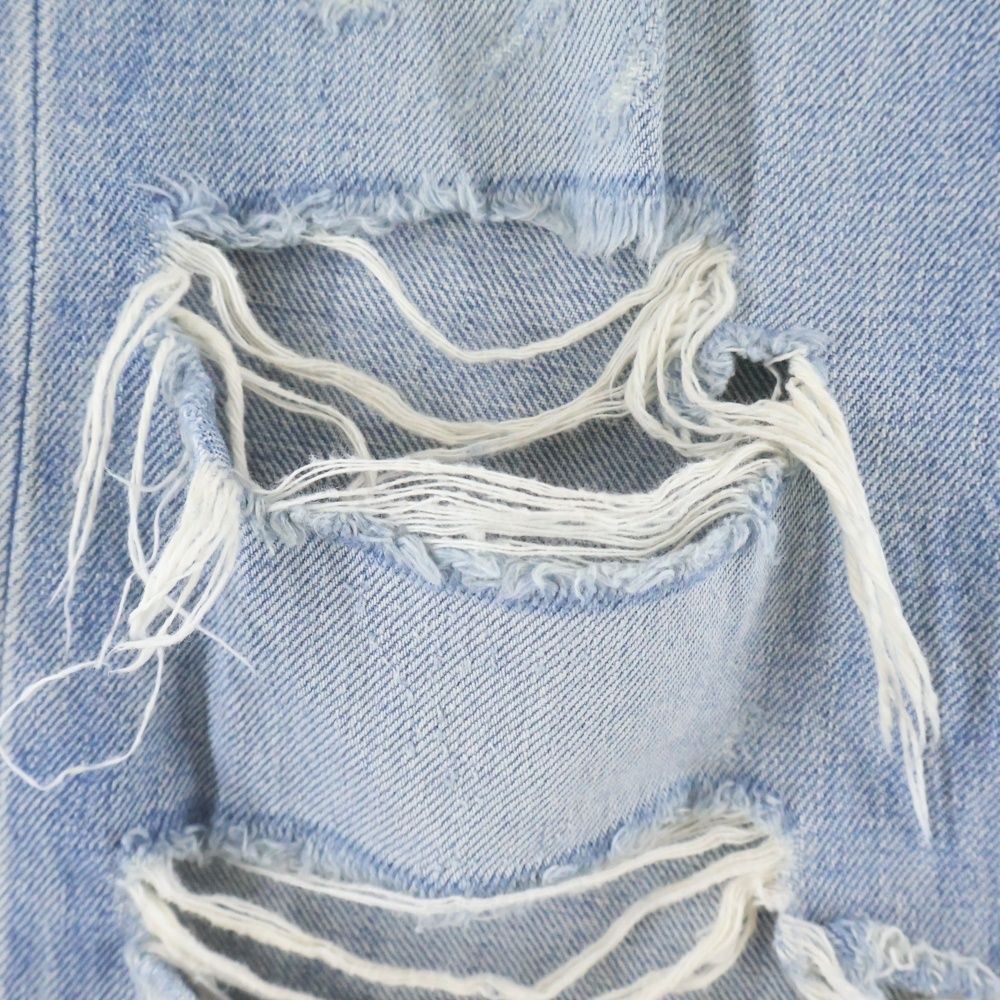Celine Wesley Jeans West Side Wash Destroy Denim Pants Indigo — view 5