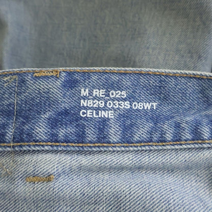 Celine Wesley Jeans West Side Wash Destroy Denim Pants Indigo — view 7