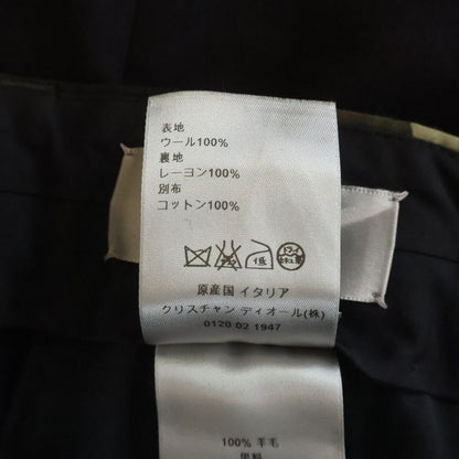 Dior Wool Pants Camouflage Contrast Trousers Black — view 8