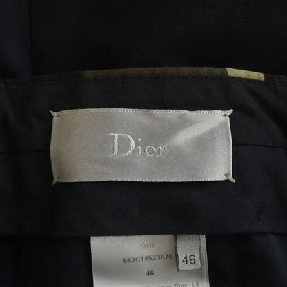 Dior Wool Pants Camouflage Contrast Trousers Black — view 7