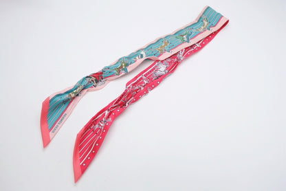 Hermes Twilly Horseback Equipment Multicolor Scarf