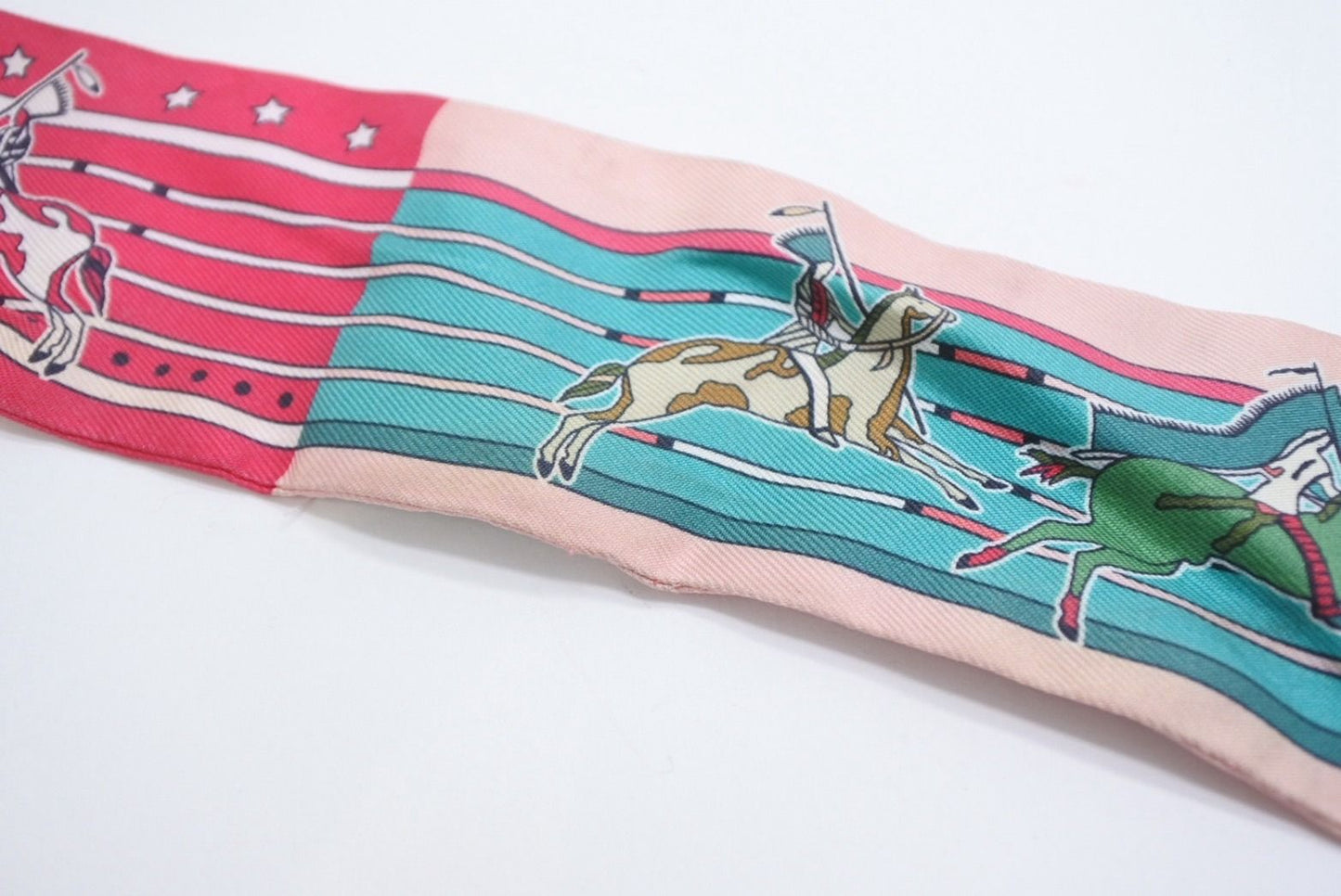 Hermes Twilly Horseback Equipment Multicolor Scarf — view 7