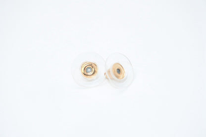 Chanel CC Logo Earrings 01 Rhinestone Metal Gold Clear — view 6