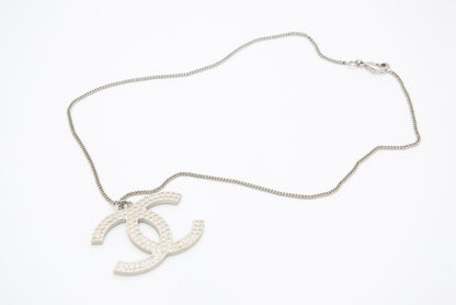 Chanel 01P CC Logo Necklace 01 Rhinestone Metal