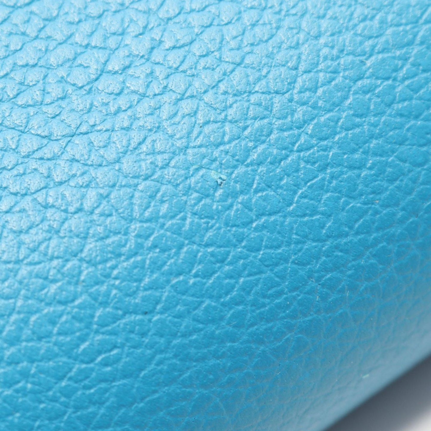 Hermes Round Wallet Azap Compact Silk in Blue Zanzibar Leather — view 7