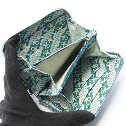 Hermes Round Wallet Azap Compact Silk in Blue Zanzibar Leather — view 3