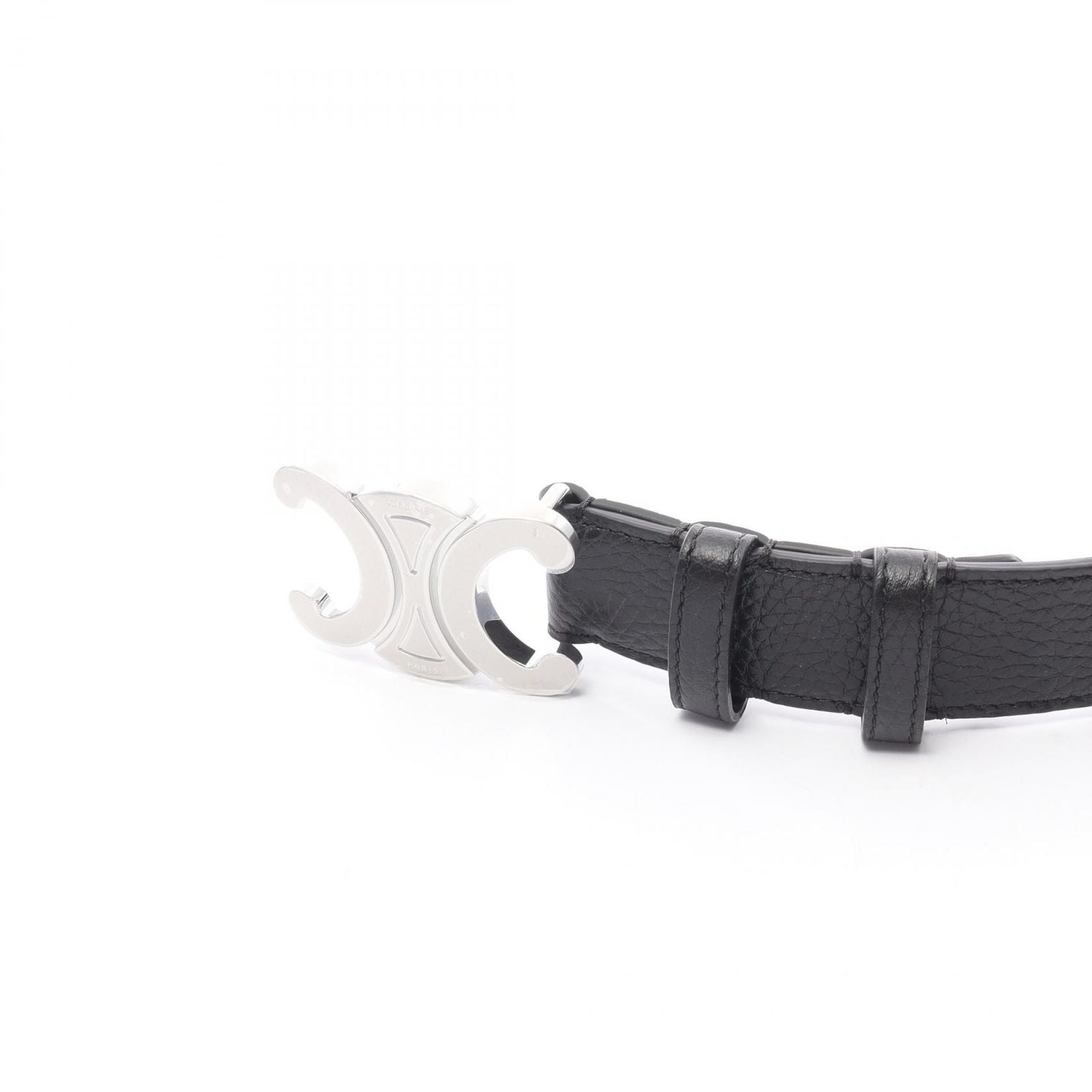 Celine Belt Triomphe Large Black Leather — view 2
