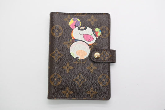 Louis Vuitton Notebook Cover Agenda PM Monogram Panda Takashi Murakami Brown