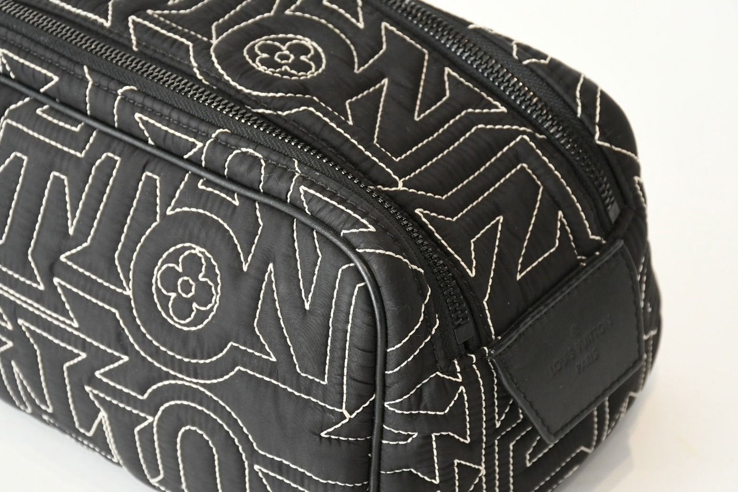 Louis Vuitton Snow Capsule Collection Dopp Kit Nylon Black Handbag — view 5
