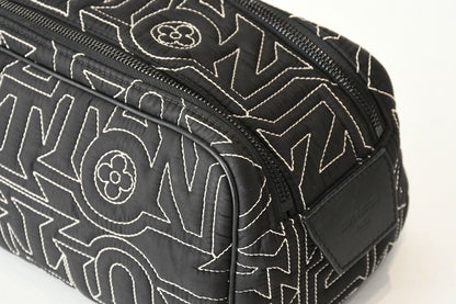 Louis Vuitton Snow Capsule Collection Dopp Kit Nylon Black Handbag — view 5
