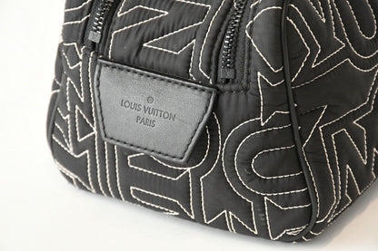 Louis Vuitton Snow Capsule Collection Dopp Kit Nylon Black Handbag — view 7