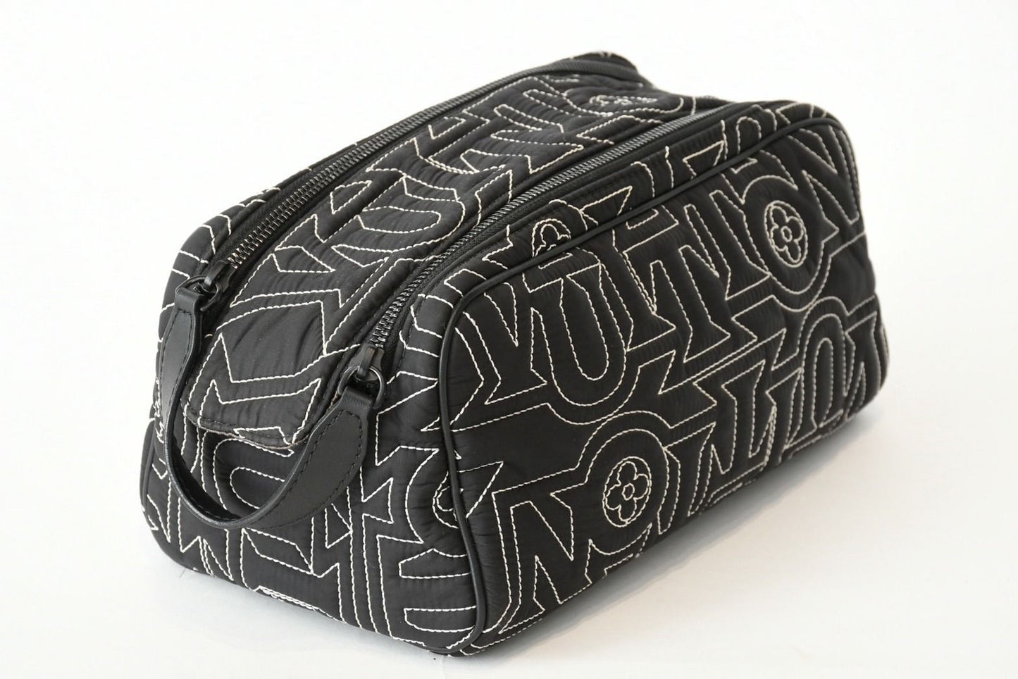 Louis Vuitton Snow Capsule Collection Dopp Kit Nylon Black Handbag — view 3
