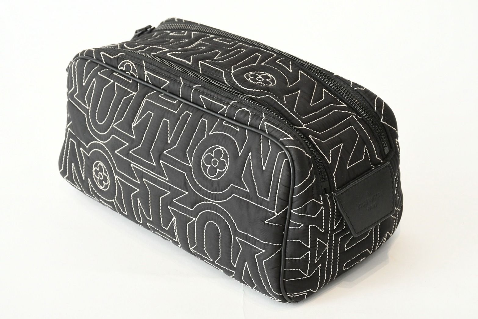 Louis Vuitton Snow Capsule Collection Dopp Kit Nylon Black Handbag — view 4