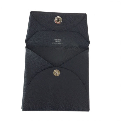Hermes Bastia Black Silver Veau Epsom Coin Purse — view 6