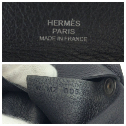 Hermes Bastia Black Silver Veau Epsom Coin Purse — view 5