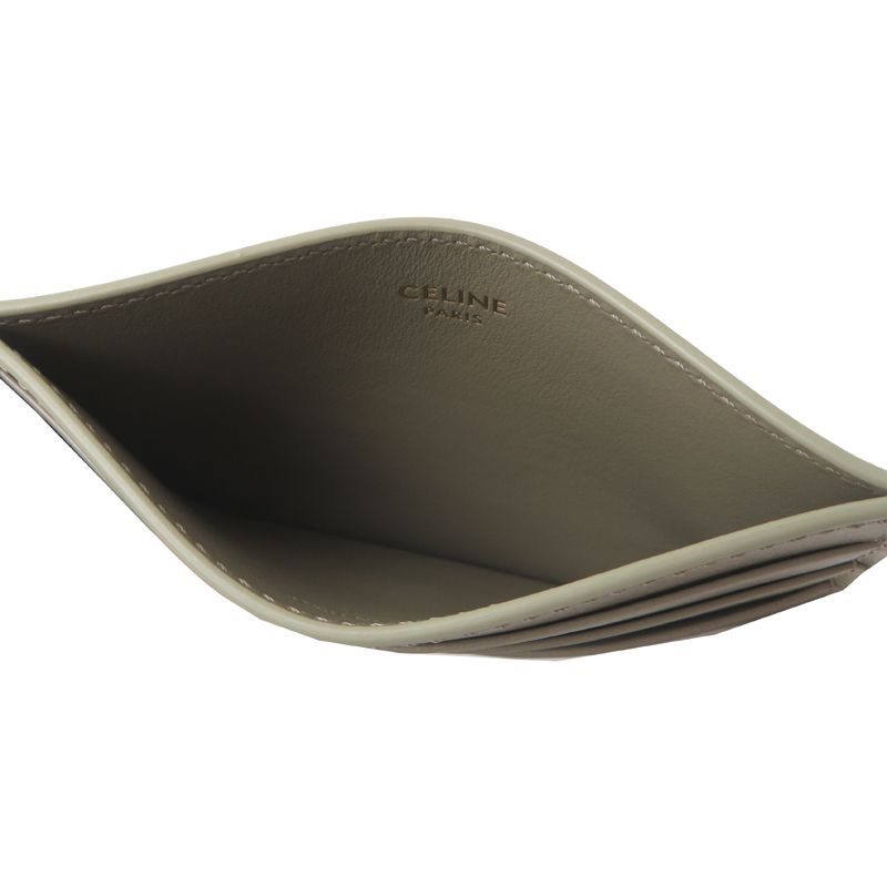 Celine Card Case Calfskin Greige — view 5