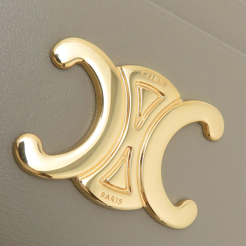 Celine Card Case Calfskin Greige — view 9