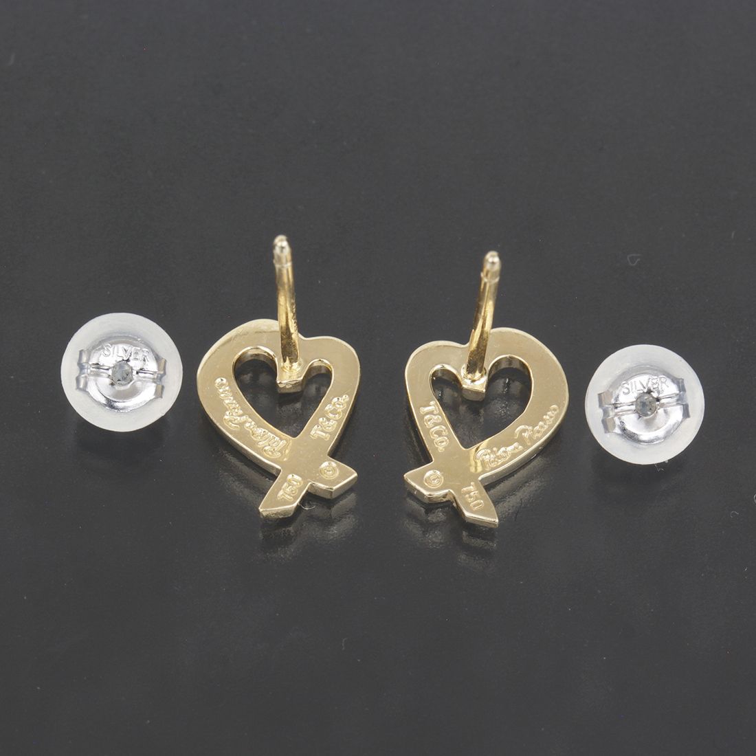 Tiffany & Co. Loving Heart Single Earring 18K Yellow Gold Back — view 2