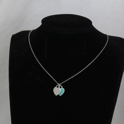 Tiffany & Co. Twin Heart Necklace Blue — view 4