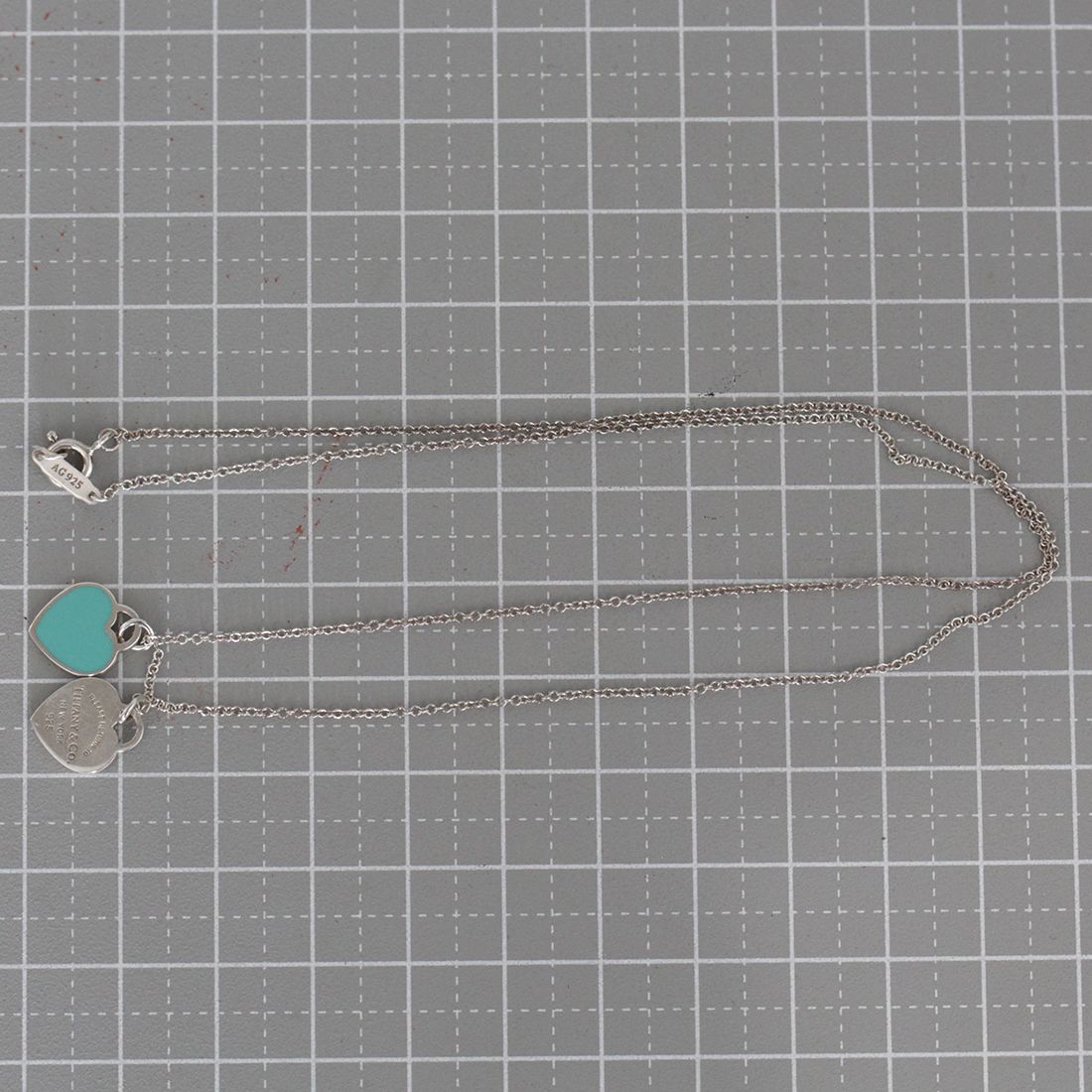 Tiffany & Co. Twin Heart Necklace Blue — view 5