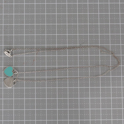 Tiffany & Co. Twin Heart Necklace Blue — view 5