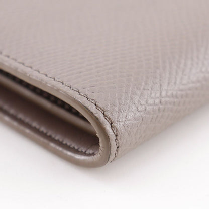 Celine Strap Wallet Leather Grey Bifold Greige — view 4