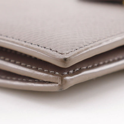Celine Strap Wallet Leather Grey Bifold Greige — view 7