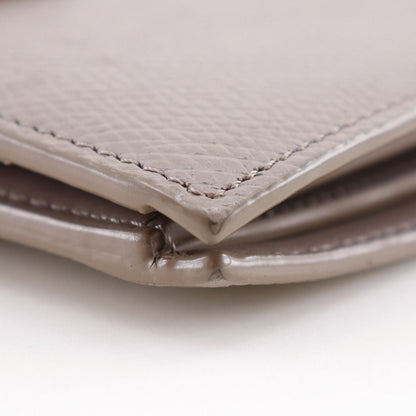 Celine Strap Wallet Leather Grey Bifold Greige — view 6