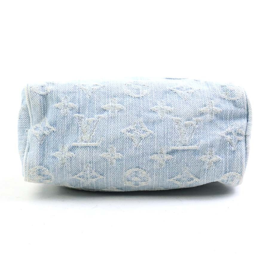 Louis Vuitton Shoulder Bag Monogram Denim Nano Speedy Sky Blue — view 4