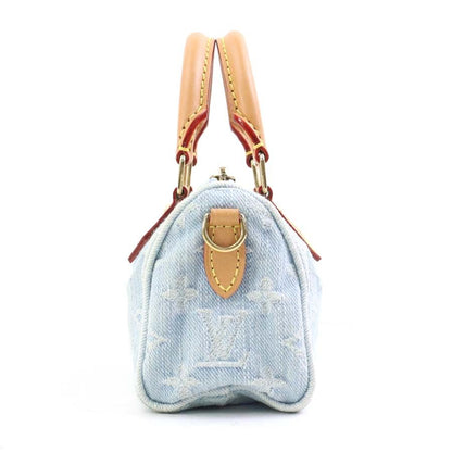 Louis Vuitton Shoulder Bag Monogram Denim Nano Speedy Sky Blue — view 2
