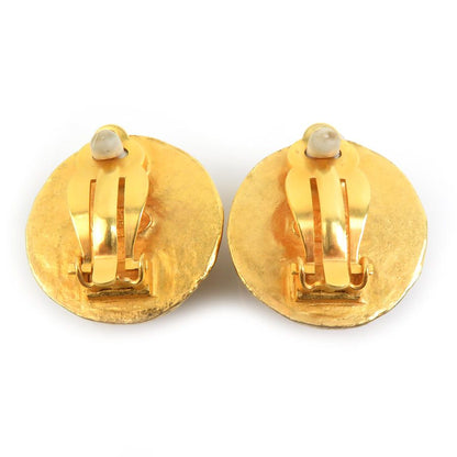 Chanel Earrings CC Logo Gold Off-white — view 5