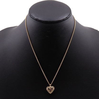 Dior CD Heart Earrings Set Gold Plated Necklace — view 3
