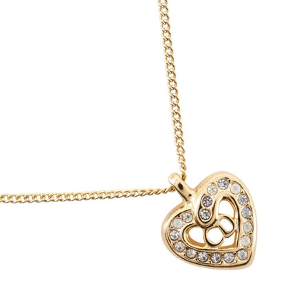 Dior CD Heart Earrings Set Gold Plated Necklace — view 2
