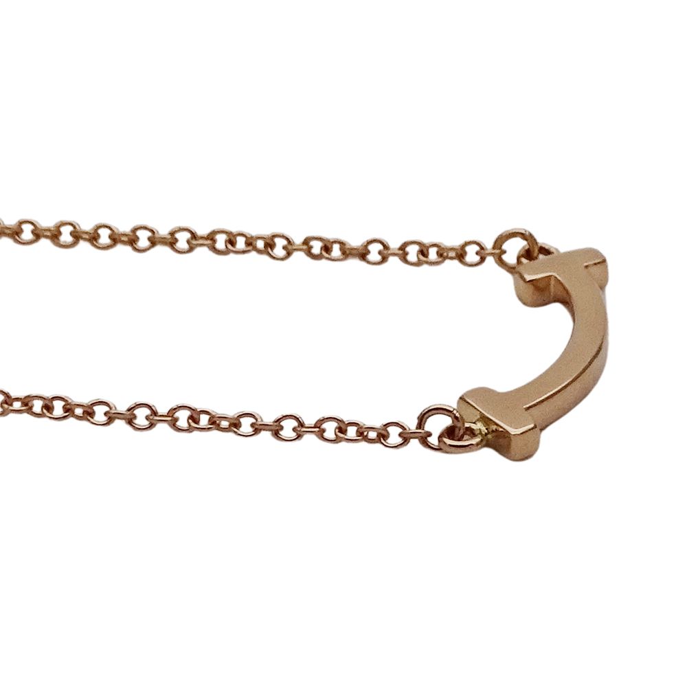 Tiffany & Co. Necklace T Smile Mini Pink Gold — view 2