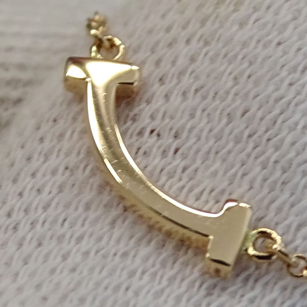 Tiffany & Co. Necklace T Smile Mini Pink Gold — view 8