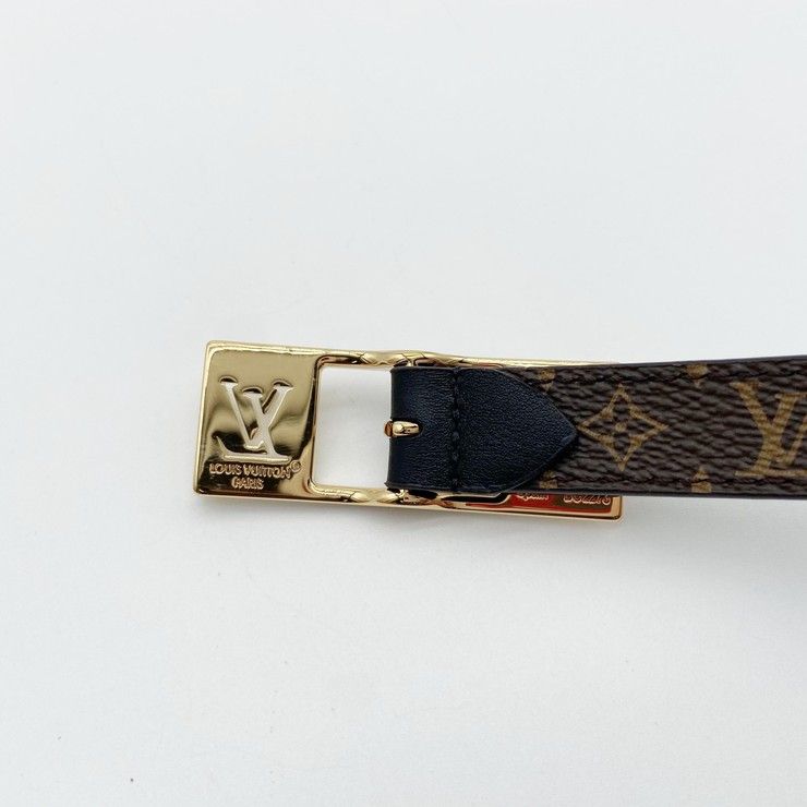 Louis Vuitton Belt LV Duo Reversible Brown Black Monogram — view 7