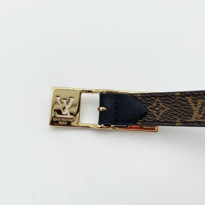 Louis Vuitton Belt LV Duo Reversible Brown Black Monogram — view 7