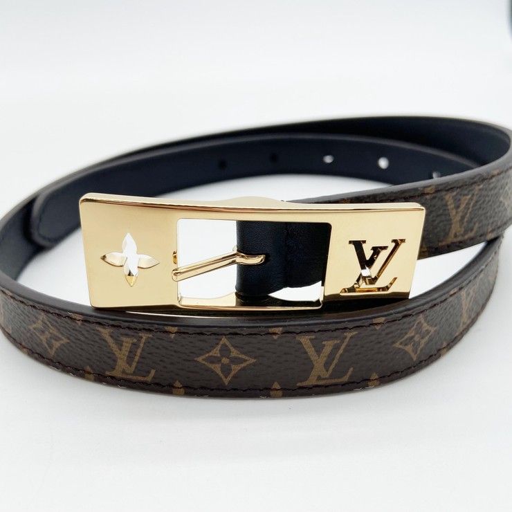 Louis Vuitton Belt LV Duo Reversible Brown Black Monogram — view 2