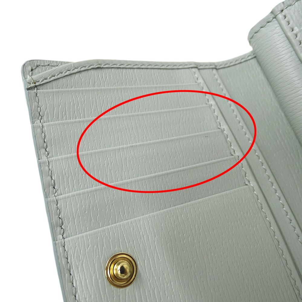 Gucci Wallet Bifold Leather Mint Green Logo — view 8