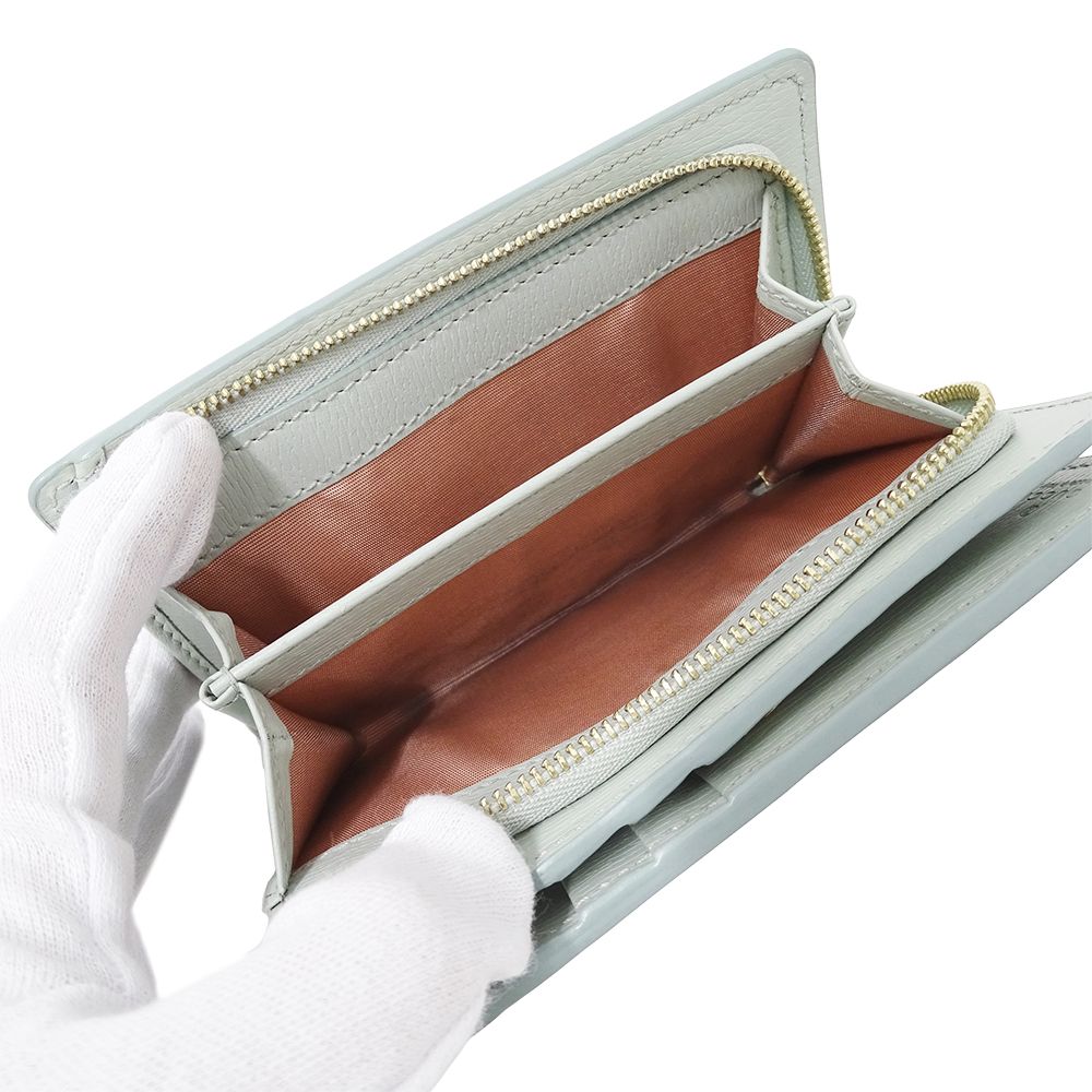 Gucci Wallet Bifold Leather Mint Green Logo — view 6