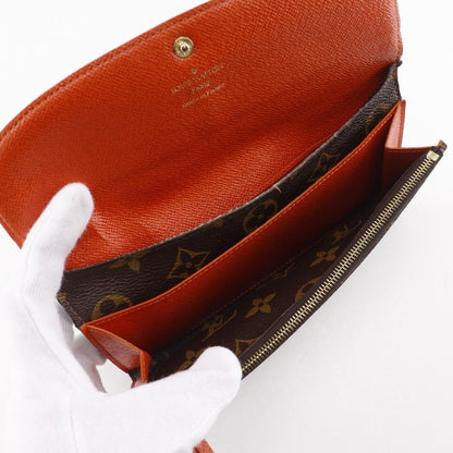 Louis Vuitton Emily Monogram Canvas Brown Orange Long — view 7