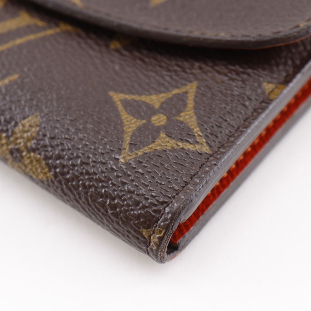 Louis Vuitton Emily Monogram Canvas Brown Orange Long — view 5