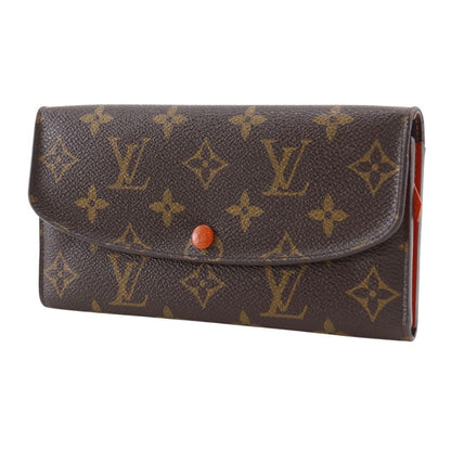 Louis Vuitton Emily Monogram Canvas Brown Orange Long — view 2
