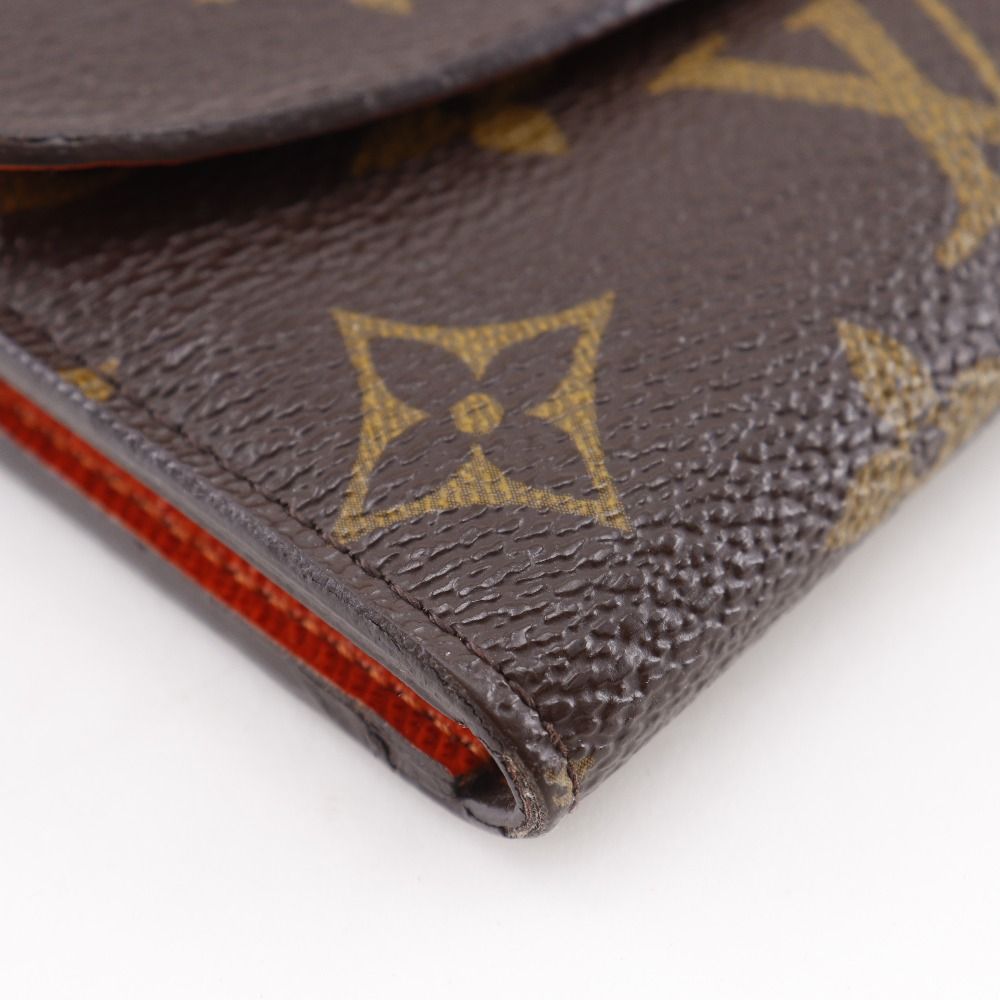 Louis Vuitton Emily Monogram Canvas Brown Orange Long — view 4