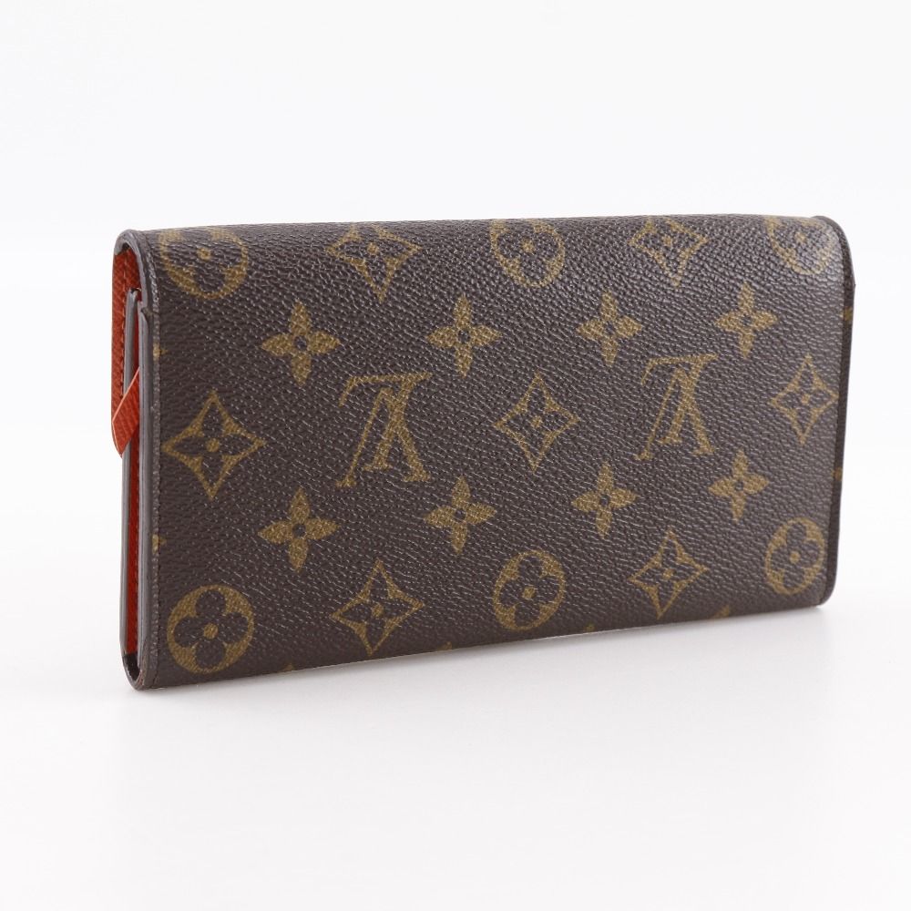 Louis Vuitton Emily Monogram Canvas Brown Orange Long — view 3