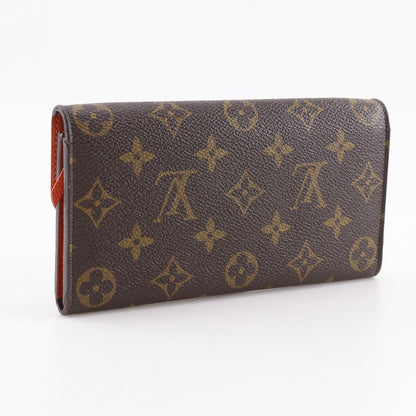 Louis Vuitton Emily Monogram Canvas Brown Orange Long — view 3
