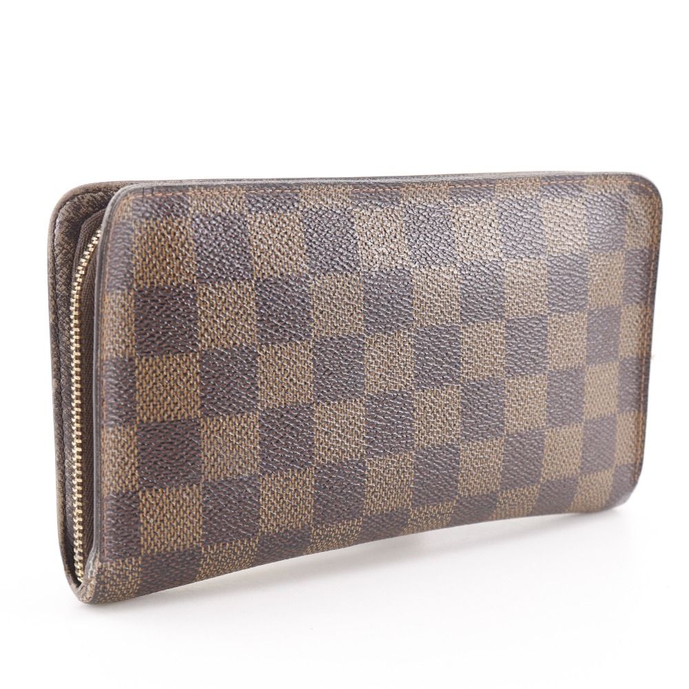 Louis Vuitton Porte Monet Zip Damier Canvas Brown Long — view 3