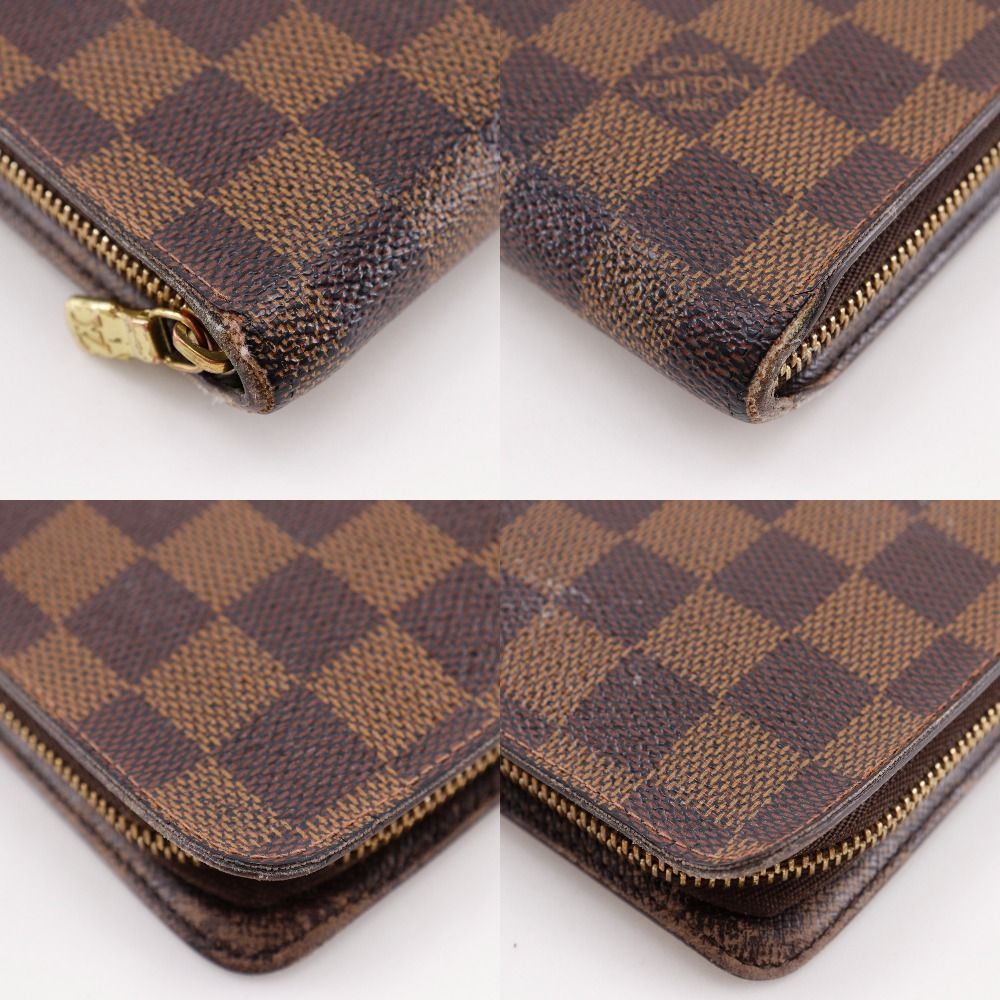 Louis Vuitton Porte Monet Zip Damier Canvas Brown Long — view 4