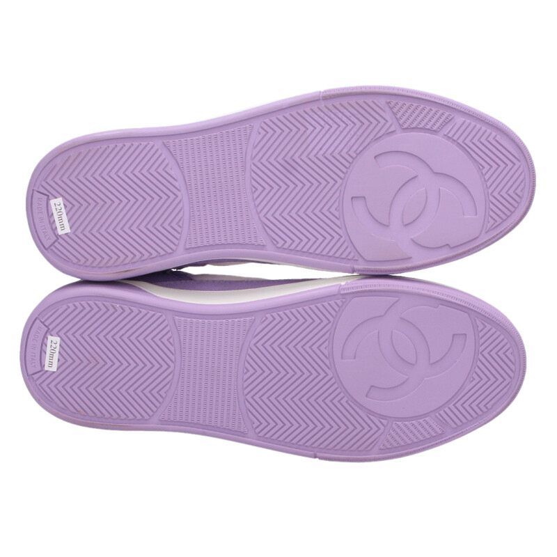 Chanel Side CC Logo Canvas Sneakers 35 — view 3