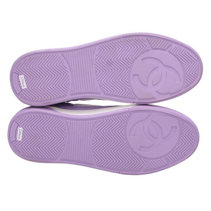 Chanel Side CC Logo Canvas Sneakers 35 — view 3